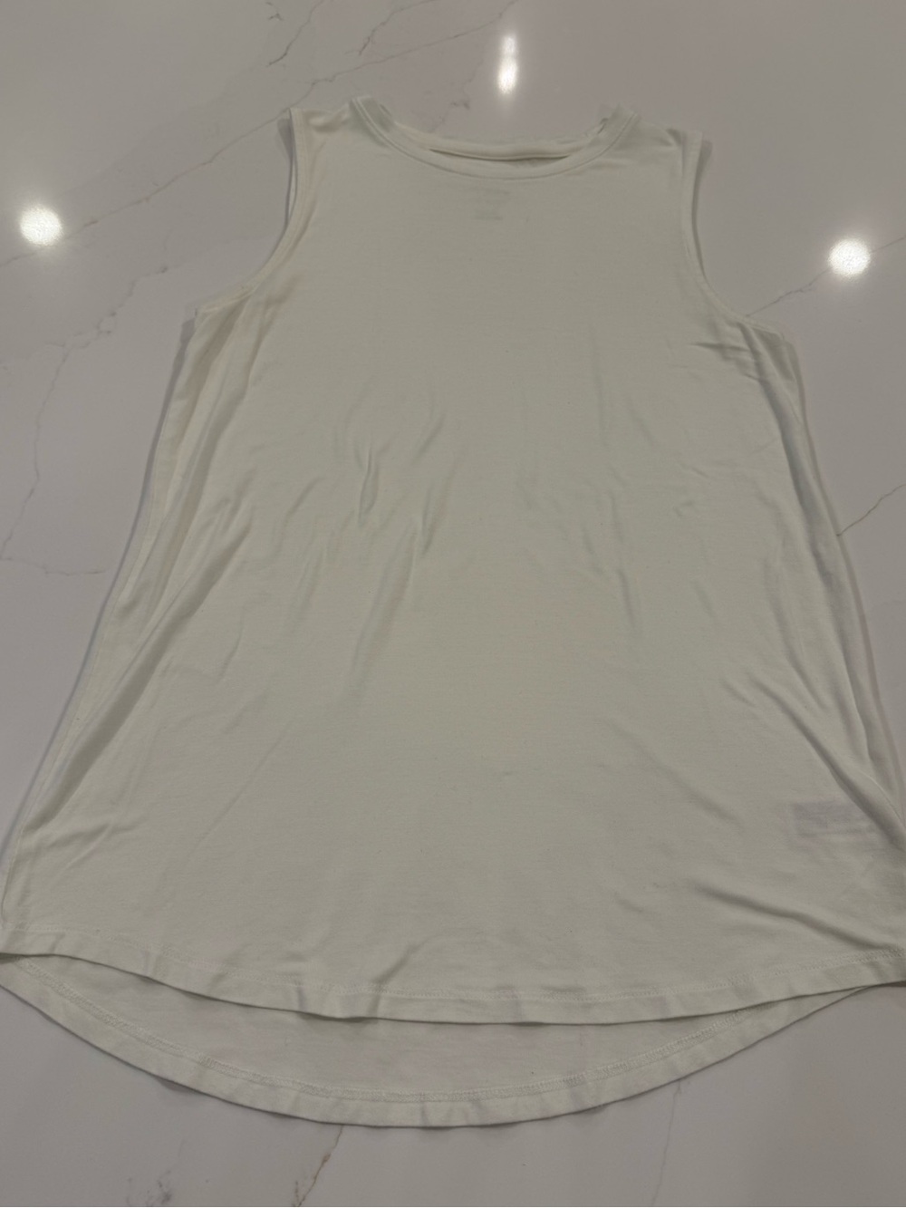 a new day Cream Scoop Neck Sleeveless swing Tank Top